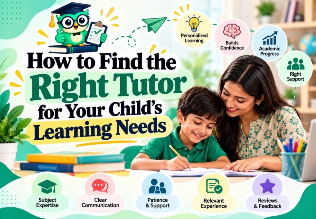 Mother supporting her child with written exercises while illustrating personalised learning and choosing the right tutor.
